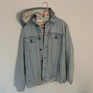 Brooklyn Cloth MFG. Co Denim Jacket | Large | Hooded | Sherpa-Lined